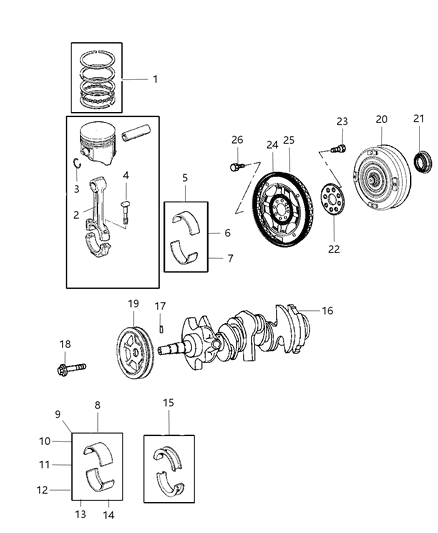 2007 Dodge Avenger  CRANKSHFT Diagram for 4663638