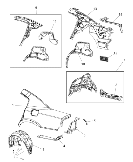 2011 Dodge Charger  Tape Diagram for 68059710AC