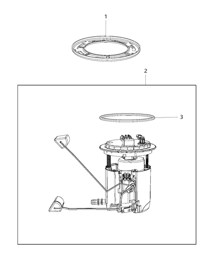 2021 Jeep Wrangler  Module Ki-Fuel Pump/Level Unit Diagram for 68403974AC
