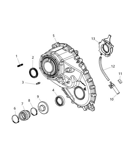 2014 Ram 1500  Pump-Transfer Case Oil Diagram for 68089710AA