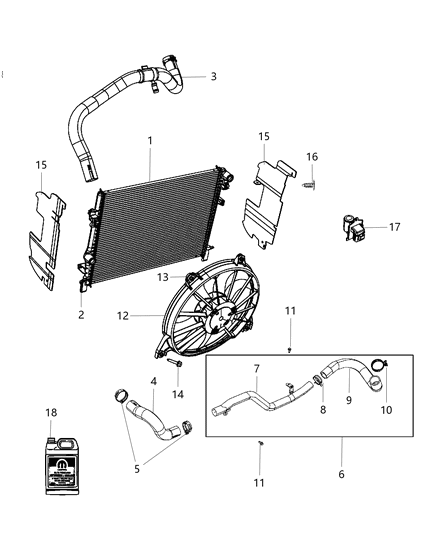 2013 Dodge Journey  Tube-Water Outlet Diagram for 68125535AA