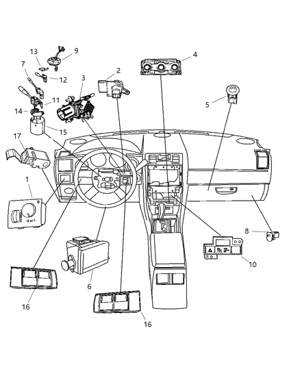 2006 Dodge Charger  Switch-HEADLAMP Diagram for 4602347AD