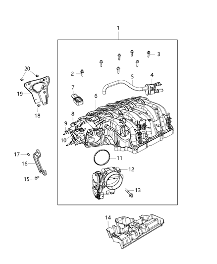 2016 Dodge Durango  Bolt-TORX FLANGE Head Diagram for 6509356AA