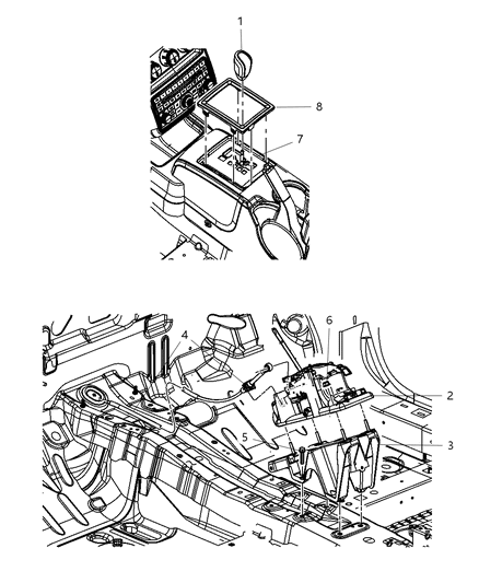 2010 Dodge Journey  Transmission Shifter Diagram for 4766410AC