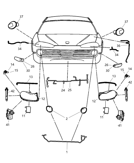 2004 Chrysler 300M Tube Diagram for 5003368AA