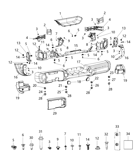2021 Jeep Wrangler  Bezel-Park Distance Diagram for 6MH83RXFAB