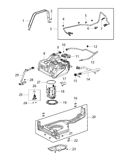 2016 Ram 2500  Bracket-Def Tank Diagram for 68227896AA