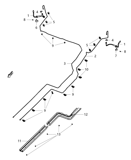 2014 Dodge Dart  Line-Brake Diagram for 68213498AA