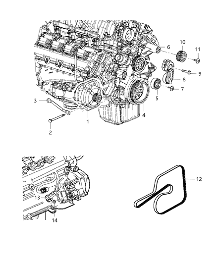2013 Chrysler 300  Belt-SERPENTINE Diagram for 53013676AC