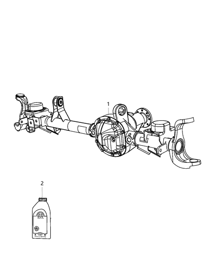 2019 Jeep Wrangler  Axle-Service Front Diagram for 68388709AA