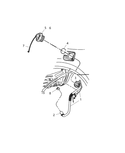 2007 Dodge Charger  Tube-Fuel Filler Diagram for 4578687AA
