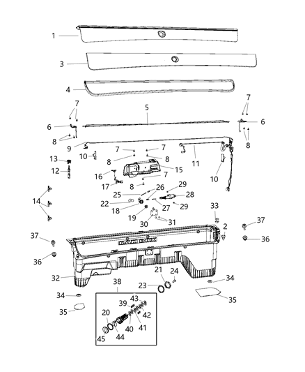 2019 Ram 1500  Clip-Wiring Diagram for 68054186AA