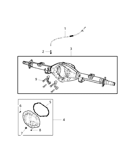 2020 Ram 2500  Cover Kit-Differential Diagram for 68458238AA