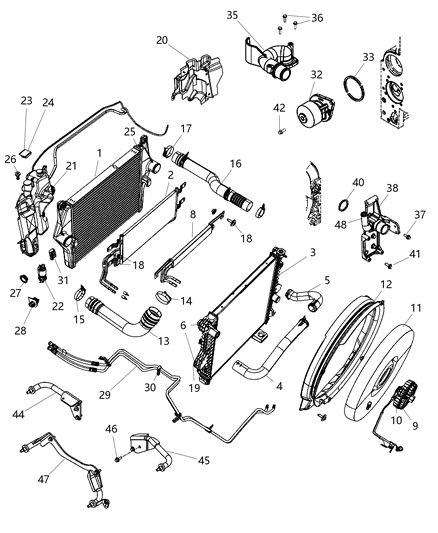 2007 Dodge Ram 3500  Seal-THERMOSTAT Diagram for 5086740AA