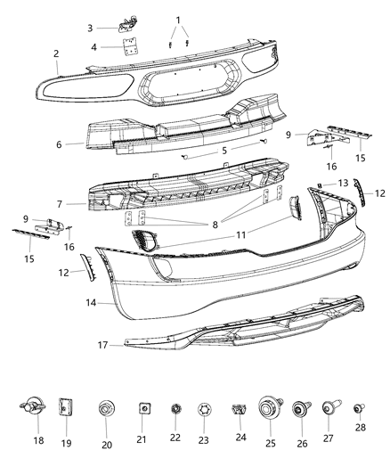 2014 Dodge Viper  Push Pin Diagram for 6504555