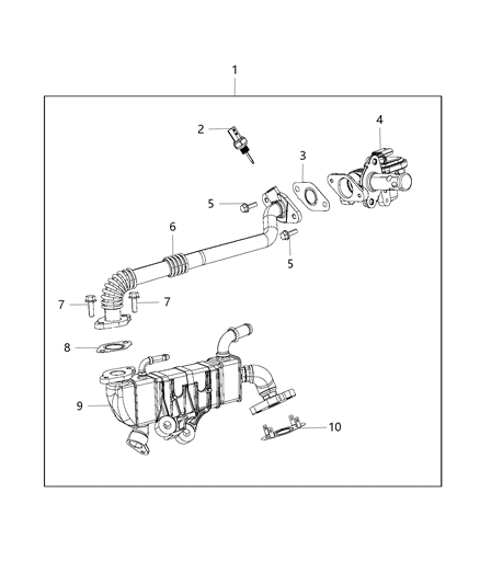 2021 Jeep Wrangler  Valve-EGR Diagram for 5281410AE
