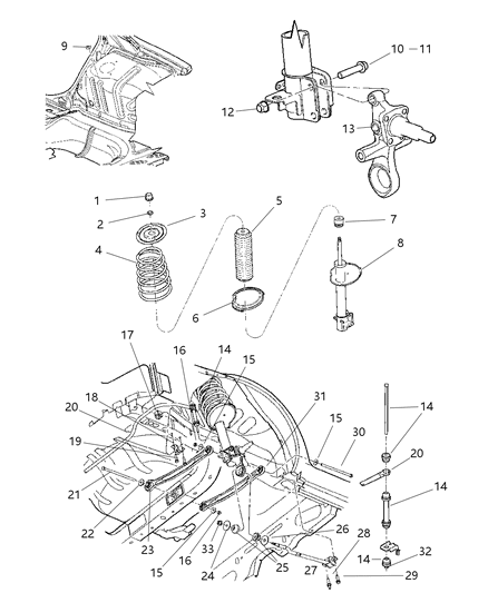 2000 Dodge Neon  Cover-Suspension Diagram for 4656060AB