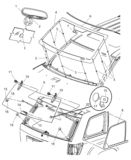2007 Jeep Grand Cherokee  BACKLITE Diagram for 55394172AE