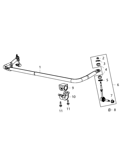 2020 Ram 4500  BUSHING-STABILIZER Bar Diagram for 68160338AA