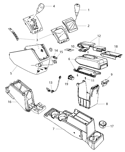 2012 Dodge Caliber  Knob-GEARSHIFT Diagram for 1ER36DX9AB