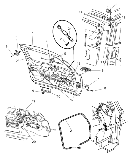 2004 Jeep Grand Cherokee  Seal-LIFTGATE Diagram for 55135388AD