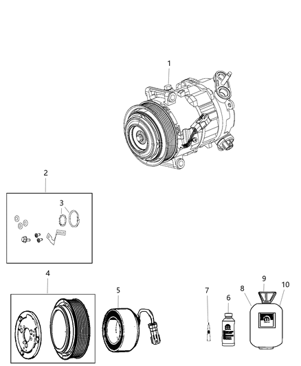 2021 Jeep Cherokee  Coil-STATOR Diagram for 68225278AA