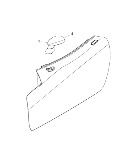 2014 Dodge Viper  Gasket-Door Mirror Diagram for 68227846AA