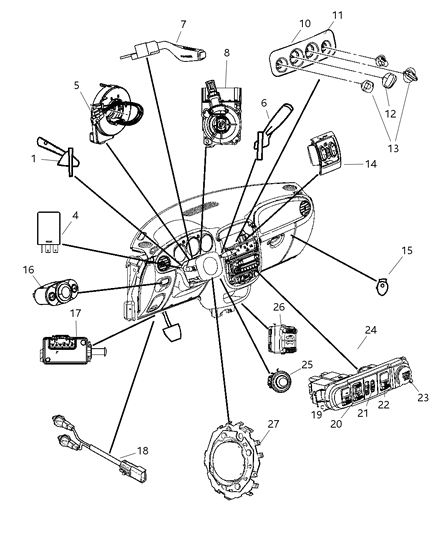 2005 Chrysler PT Cruiser  Flasher Diagram for 4671714AC