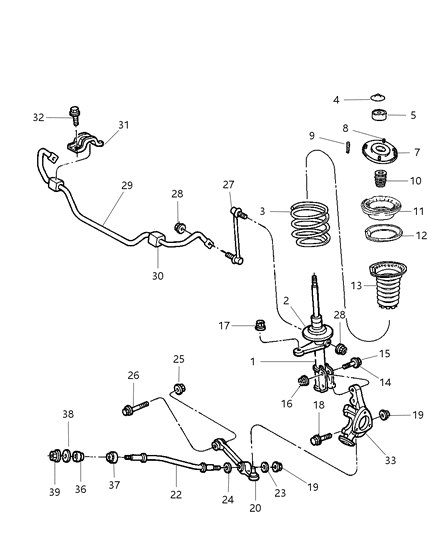 1999 Chrysler LHS Screw-HEXAGON Head Diagram for 6101504