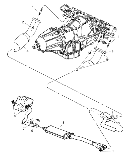 2007 Dodge Magnum  Catalytic Converter Diagram for 4578441AA