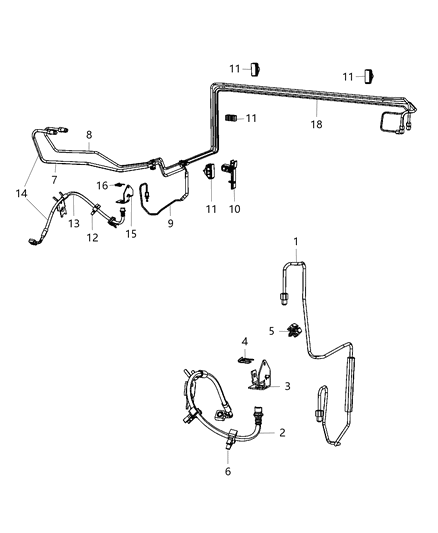 2016 Dodge Charger  Tube-Brake Diagram for 68266972AC