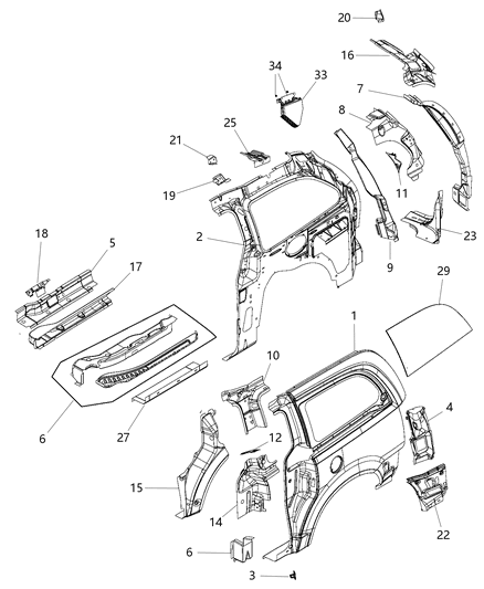 2015 Ram C/V  STRIKER-Door Diagram for 4717598AE