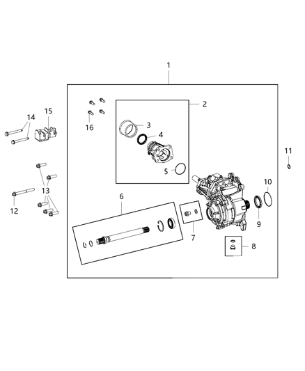 2016 Jeep Compass  Oil Drain Plug Diagram for 68005265AA