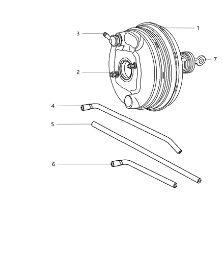 2009 Dodge Charger  Booster-Power Brake Diagram for 68048544AA