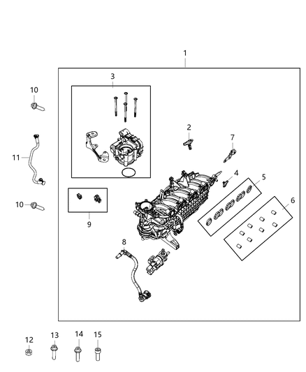 2020 Jeep Renegade  Intake Manifold Diagram for 68441893AA