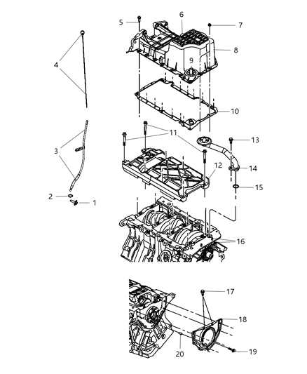 2010 Dodge Journey  RETAINER-CRANKSHAFT Rear Oil Diagram for 4663870AC