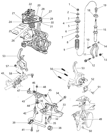 1999 Dodge Stratus  Bolt-KNUCKLE To Bearing ATTACHIN Diagram for 6503088