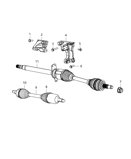 2015 Dodge Dart Bolt-HEXAGON FLANGE Head Diagram for 6104217AA