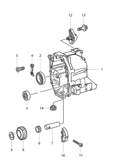 2018 Jeep Wrangler  Bearing Diagram for 68083225AA