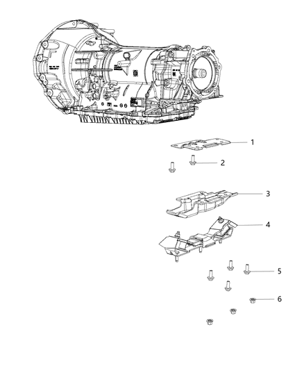 2018 Ram 1500  Bracket-Transmission Mount Diagram for 68155064AB