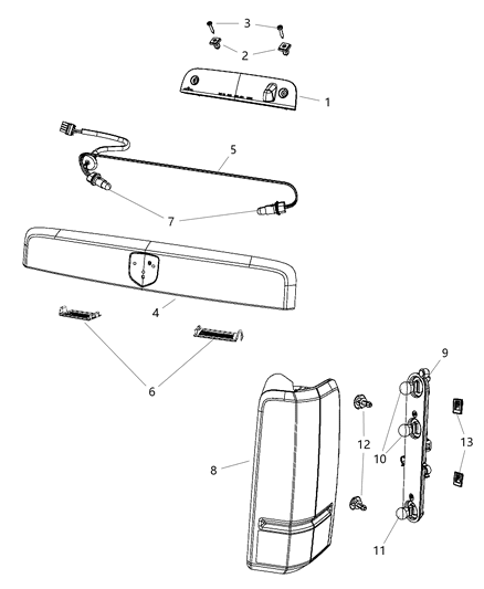 2011 Jeep Liberty  Lamp-Tail Stop Backup Diagram for 55157346AC
