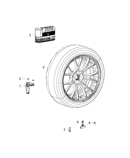 2018 Dodge Challenger  Nut-HEXAGON FLANGE Lock Diagram for 6511733AA