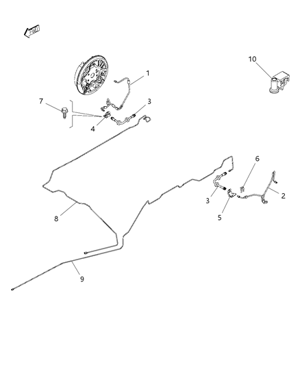 2019 Ram ProMaster City  Line-Brake Diagram for 68261902AA