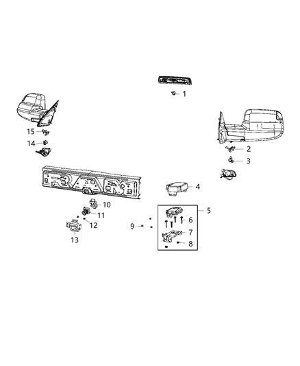 2020 Ram 4500 Camera-Forward Facing Diagram for 4672644AJ