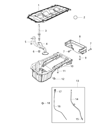 2020 Jeep Grand Cherokee  Pan-Engine Oil Diagram for 68212569AA