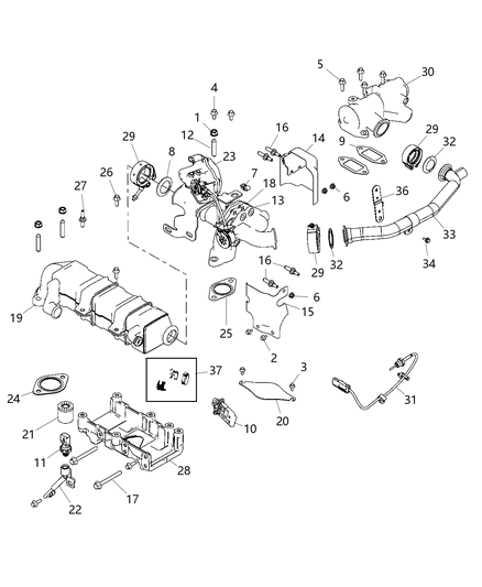 2019 Ram 3500  EGR Diagram for 68447574AA