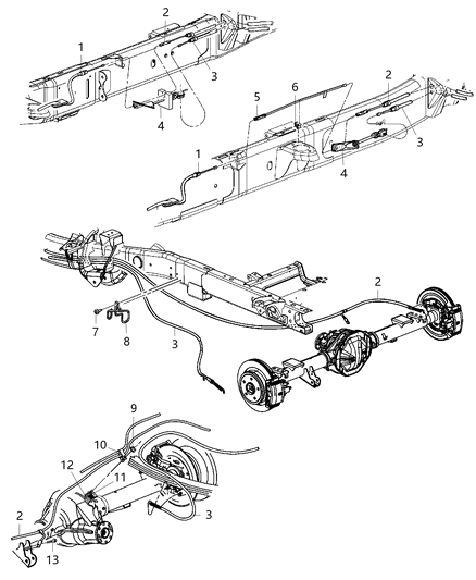 2016 Ram 3500  Guide-Parking Brake Cable Diagram for 52121965AB