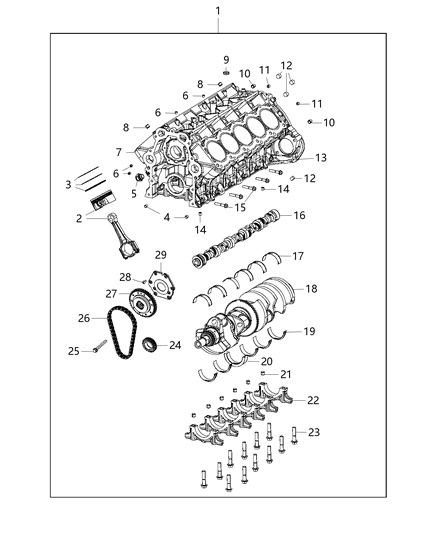 2014 Dodge Viper  Valve-Oil Exhaust Diagram for 5037796AB