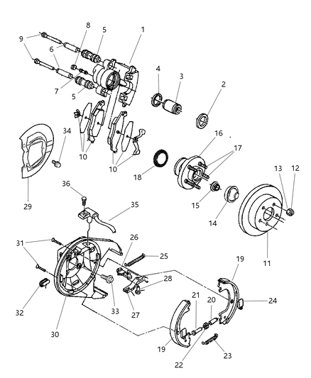 2002 Dodge Neon  BLEEDER-Brake Diagram for 5014431AA