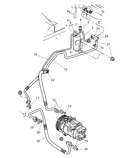 2006 Chrysler Pacifica  *LUBRICANT-A/CCOMPRESSOR Diagram for 82300102